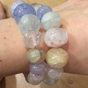 Gemstone dyed crystal quartz bracelets